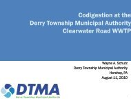 Codigestion at the Derry Township Municipal Authority Clearwater ...