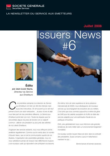 issuers news 6 - Société Générale Securities Services