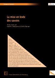 La mise en texte Des savoirs