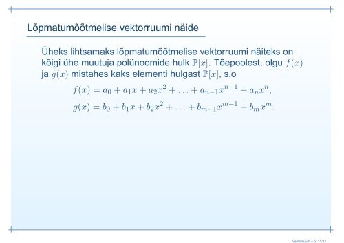 Vektorruumi baas ja mõõde