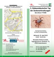 5. Südwestdeutscher Tag der Zeckenerkrankungen Borreliose