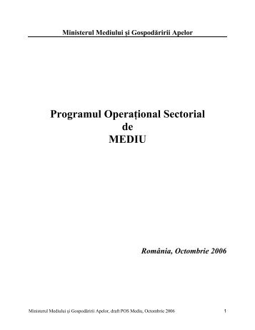POS Mediu - Fonduri Europene Nerambursabile