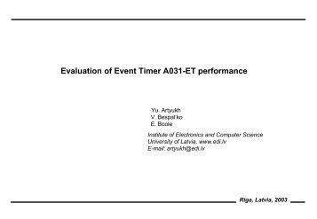 a031-et performace evaluation - ILRS