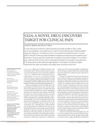 GLIA: A NOVEL DRUG DISCOVERY TARGET FOR CLINICAL PAIN