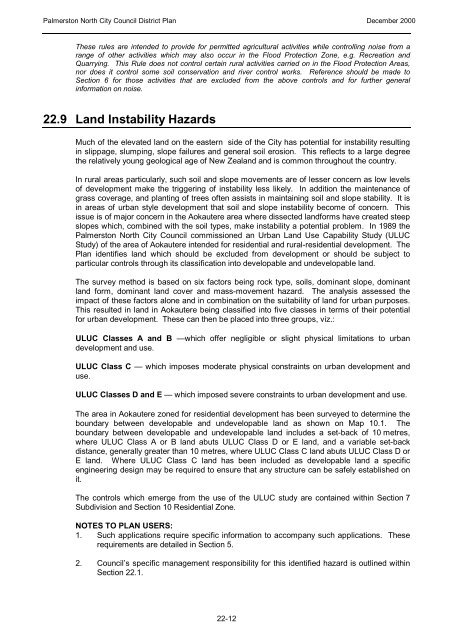 Section 22: Natural Hazards - Palmerston North City Council