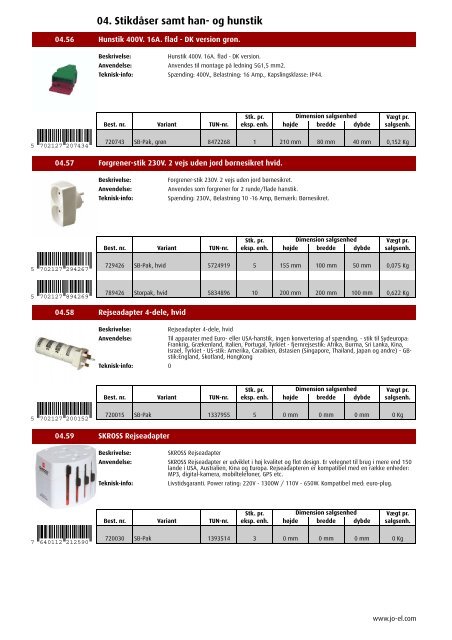 PRODUKTKATALOG - JO-EL