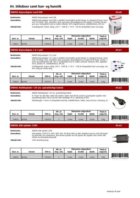 PRODUKTKATALOG - JO-EL