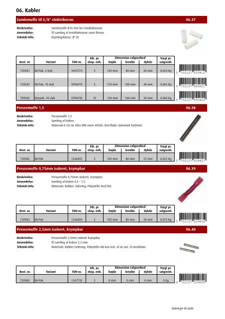 PRODUKTKATALOG - JO-EL