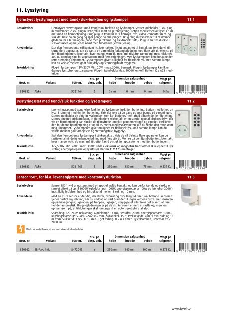 PRODUKTKATALOG - JO-EL