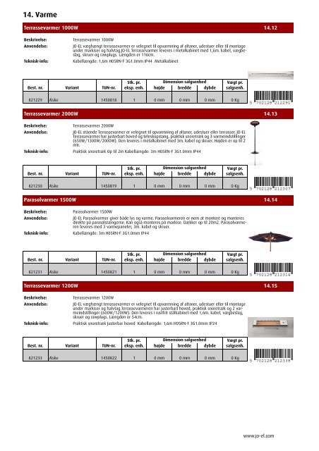 PRODUKTKATALOG - JO-EL