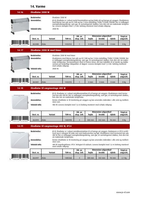 PRODUKTKATALOG - JO-EL