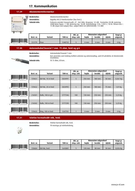 PRODUKTKATALOG - JO-EL