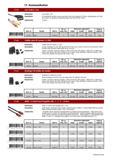 PRODUKTKATALOG - JO-EL