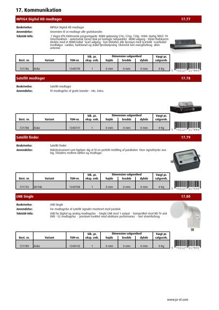 PRODUKTKATALOG - JO-EL