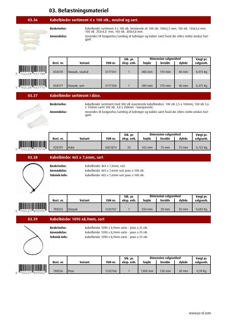 PRODUKTKATALOG - JO-EL