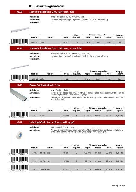 PRODUKTKATALOG - JO-EL