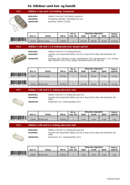 PRODUKTKATALOG - JO-EL