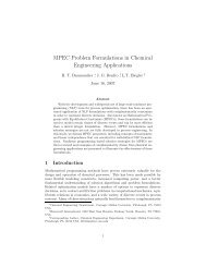 MPEC Problem Formulations in Chemical Engineering Applications