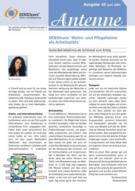 Ausgabe 45 Juni 2004 SENIOcare® Wohn- und Pflegeheime als ...