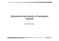 Band-pass and equivalent low-pass signal modeling