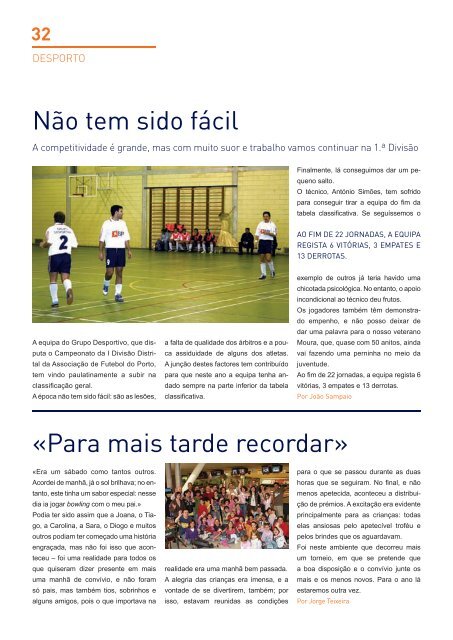 Maio-Julho 08 - Grupo Desportivo e Cultural dos Empregados do ...