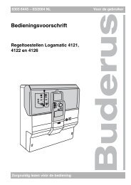 Regeltoestellen Logamatic 4121, 4122 en 4126