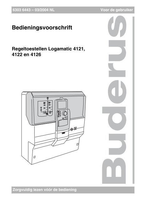 Regeltoestellen Logamatic 4121, 4122 en 4126