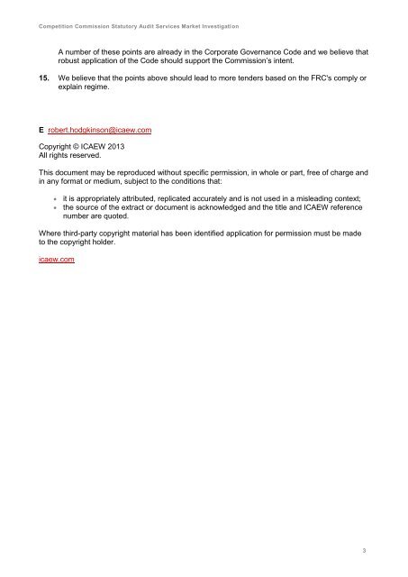 ICAEW REP 46/13 Competition Commission Statutory Audit ...