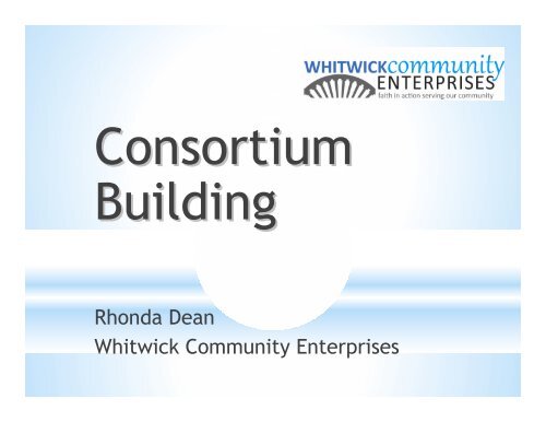 Rhonda Dean Whitwick Community Enterprises - One East Midlands