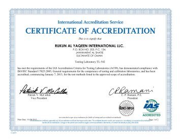 TL-542 - The International Accreditation Service
