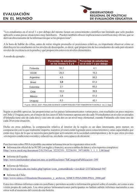 boletín 1 del PREAL - Universidad Católica del Uruguay