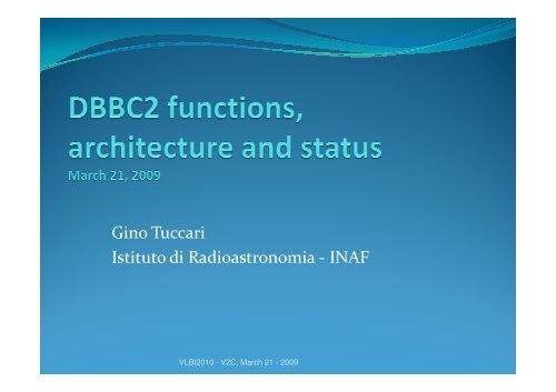 DBBC2 functions, architecture and status