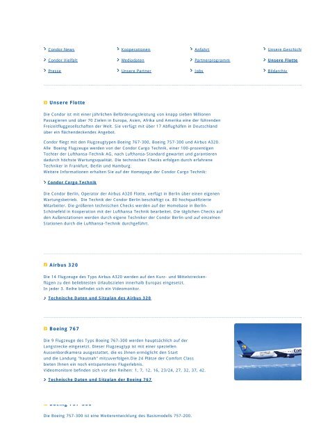 Unsere Flotte Airbus 3 Boeing 767 Boeing 757 300