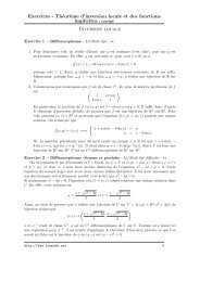 Exercices - ThÃ©orÃ¨me d'inversion locale et des fonctions ... - Bibmath