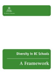 Diversity in BC Schools: A Framework - Racial Equity Tools