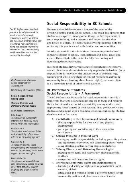 Diversity in BC Schools: A Framework - Racial Equity Tools