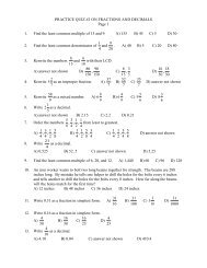 Practice Quiz #2 on Fractions and Decimals - yourhomework.com ...