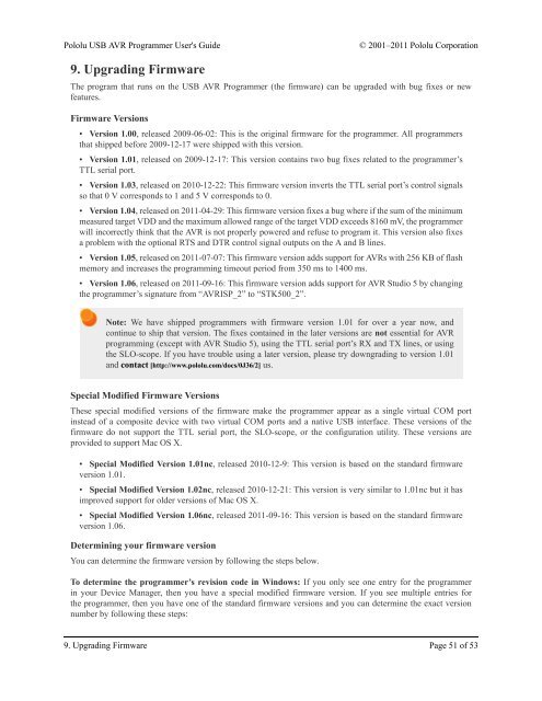 Pololu - Pololu USB AVR Programmer User's Guide - Roboweb.net