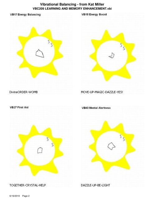 Vibrational Balancing - from Kat Miller - Blue Iris Learning Center