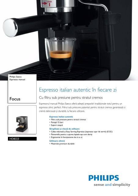 HD8323/09 Philips Espresso manual - Dedeman