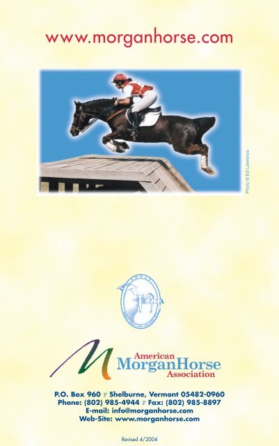 AMHA Youth of the Year Contest - American Morgan Horse ...