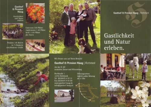 Prospekt [562 kB] - Gasthof und Pension Haug in Rottstock