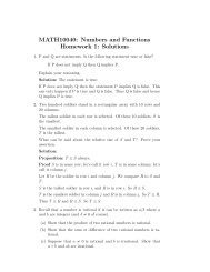 MATH10040: Numbers and Functions Homework 1: Solutions