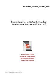 Inventaris van het archief van het Land van Dendermonde. Oud ...