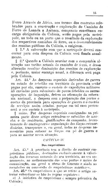 Carta orgÃ¢nica da provÃ­ncia de Angola, Luanda: Imprensa Nacional