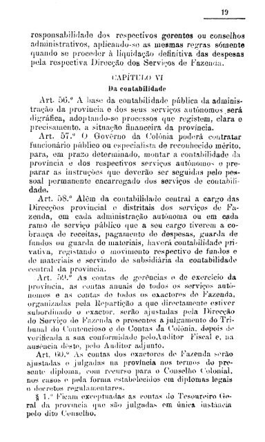 Carta orgÃ¢nica da provÃ­ncia de Angola, Luanda: Imprensa Nacional