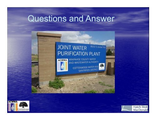 Joint Water Purification Project- Colorado's First Planned Indirect ...