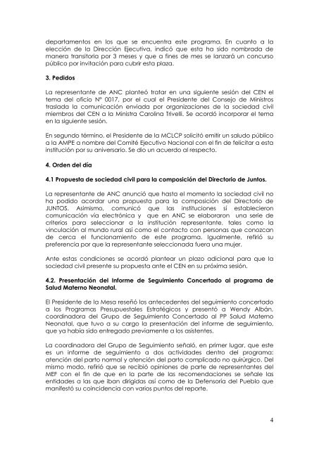 Acta de la Tercera Sesión del Comité Ejecutivo Nacional MCLCP ...