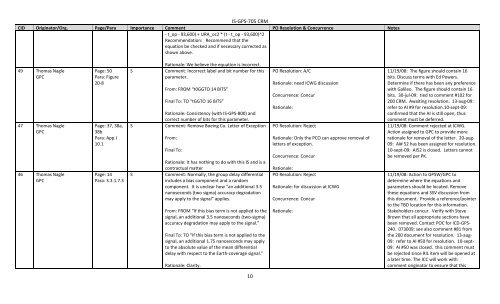 DRAFT IS-GPS-705A Comment Resolution Matrix - GPS.gov