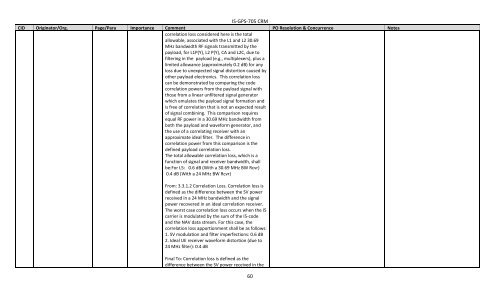 DRAFT IS-GPS-705A Comment Resolution Matrix - GPS.gov